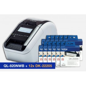 Brother QL-820NWB Label Printer and Label BUNDLE